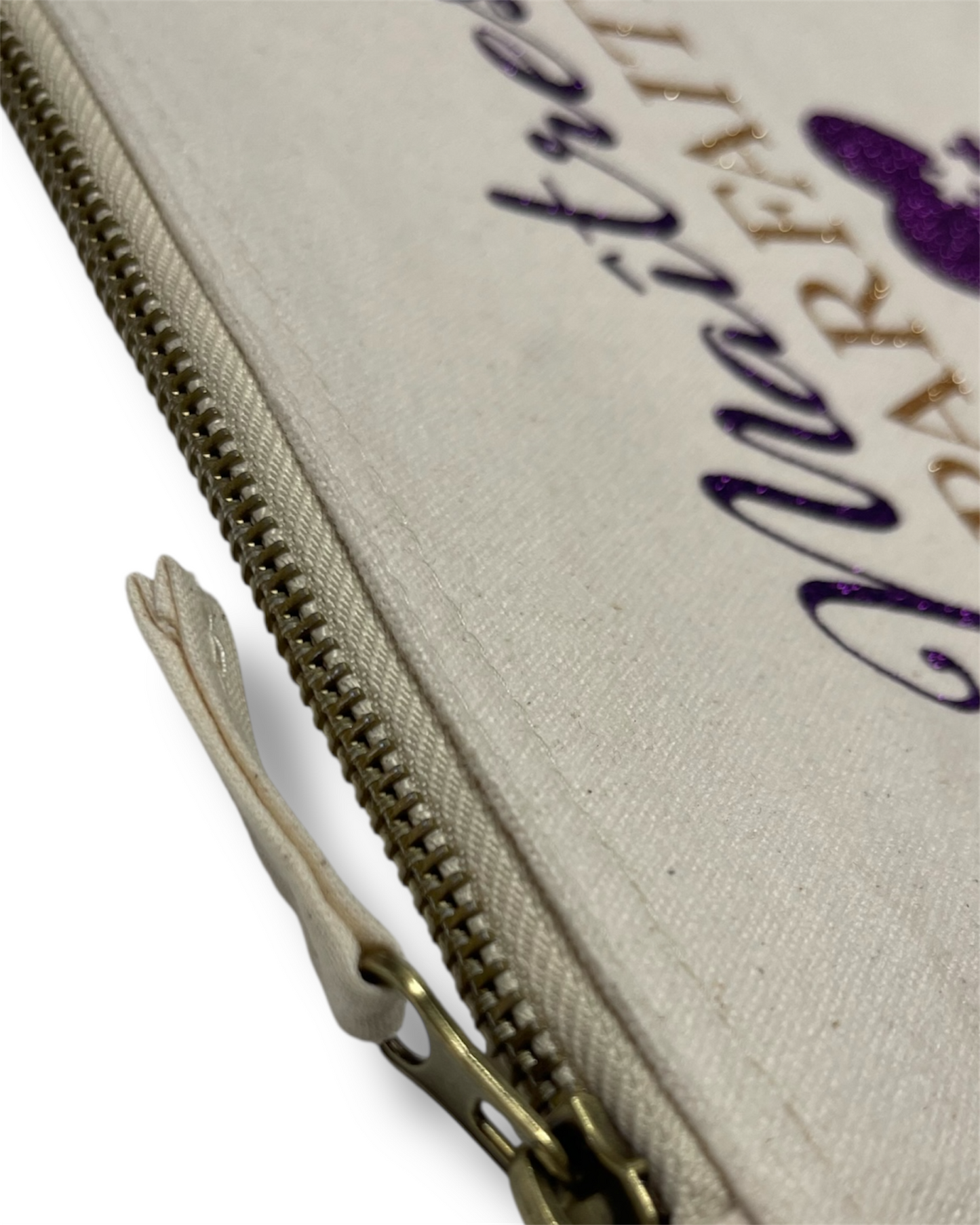 Pochette/trousse nature Maîtresse parfaite personnalisable - scintillant - cadeau scolaire