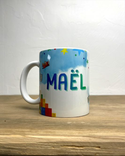 Mug en céramique 330ml, enfant, prénom, personnalisable