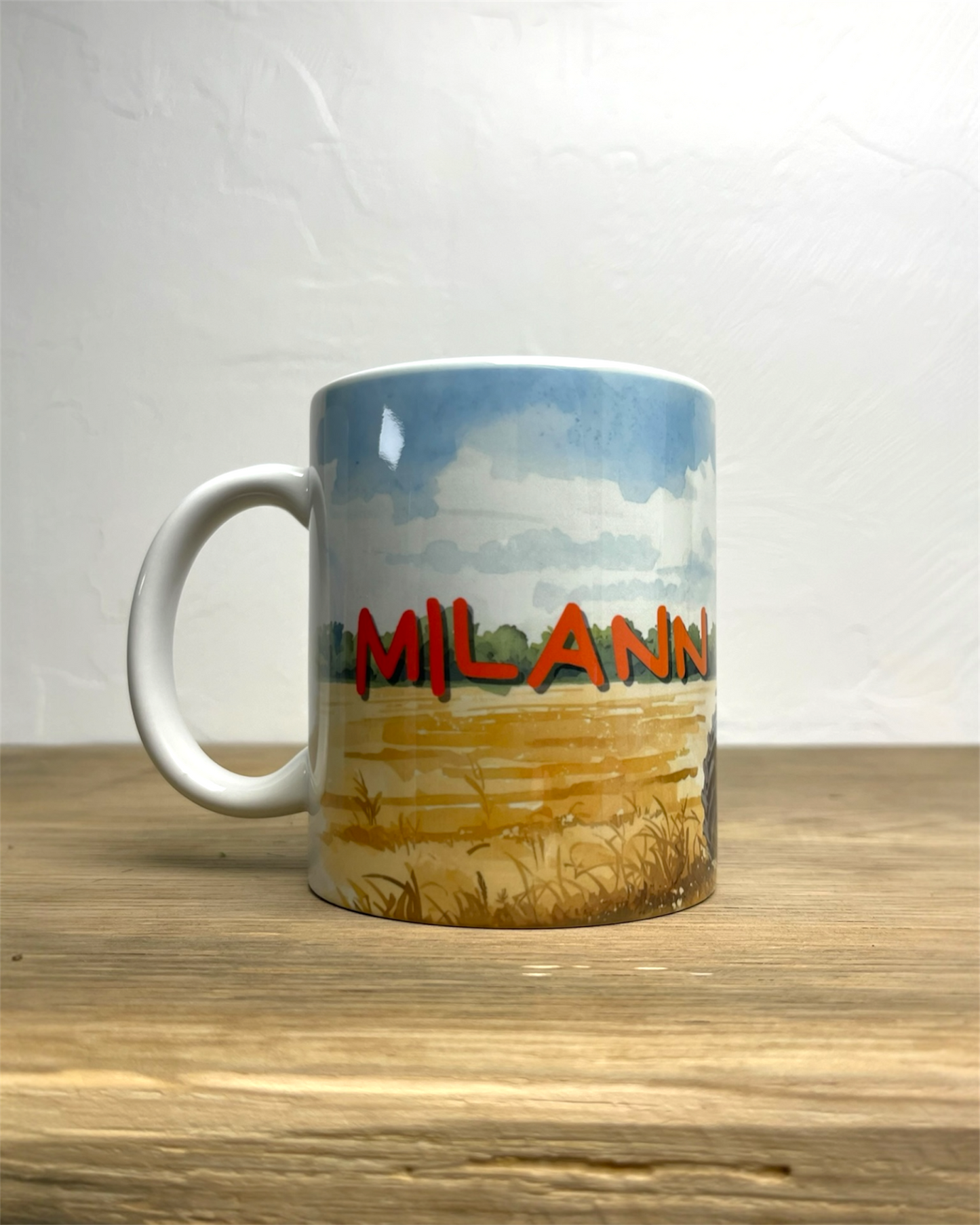 Mug en céramique 330ml, Tracteur, prénom personnalisable