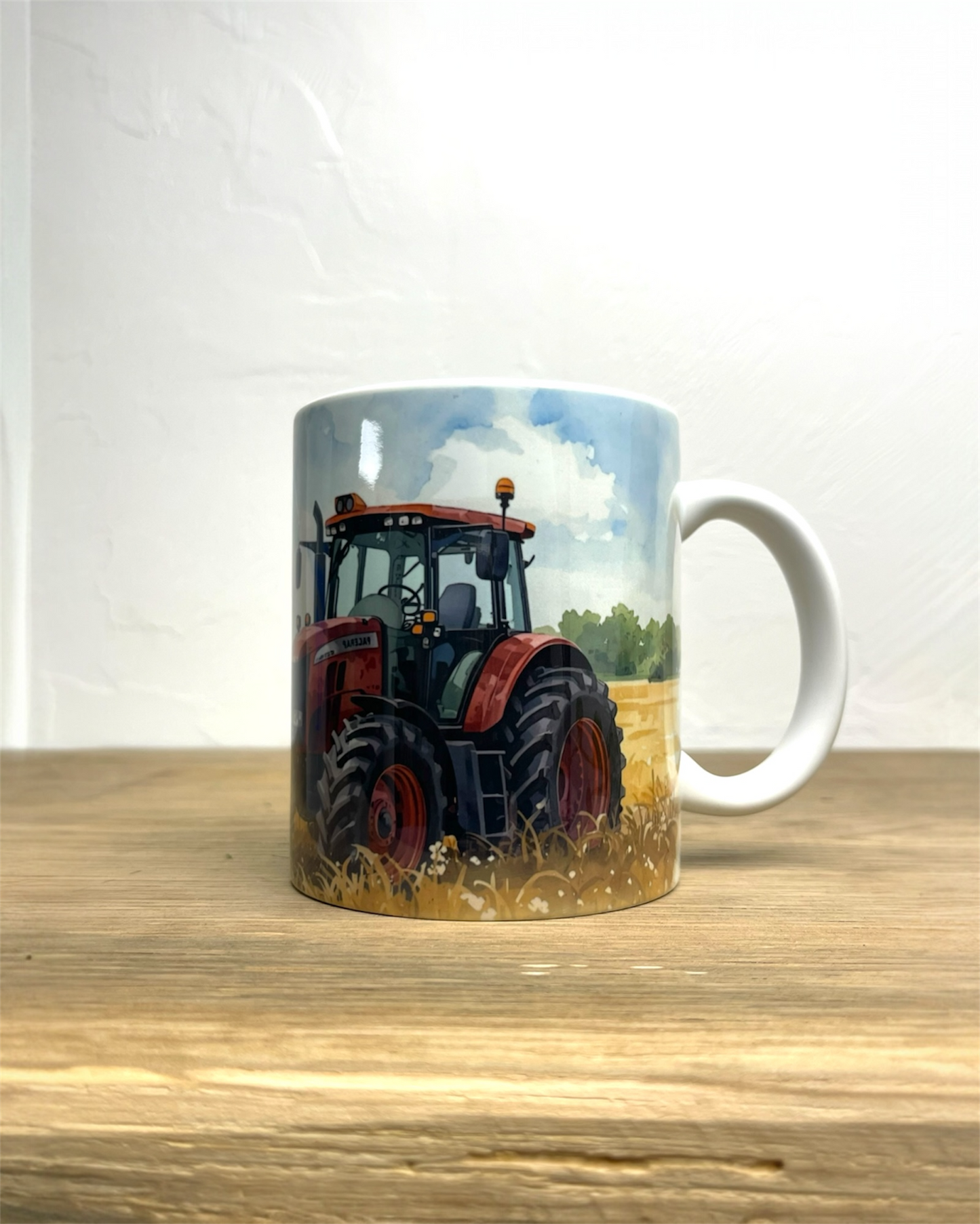 Mug en céramique 330ml, Tracteur, prénom personnalisable